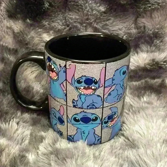 Silver Buffalo Disney Lilo &  Stitch Stitch Grid Glitter Mug - Picture 10 of 13